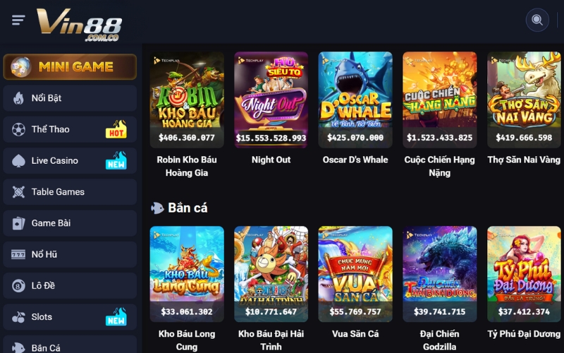 Tổng Hợp Về Một Số Sảnh Game Phổ Biến Có Mặt Tại Vin88